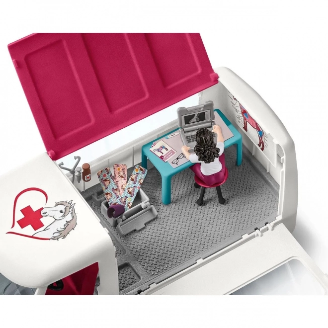 Clinica Mobile Schleich per Animali con Puledro Horse Club