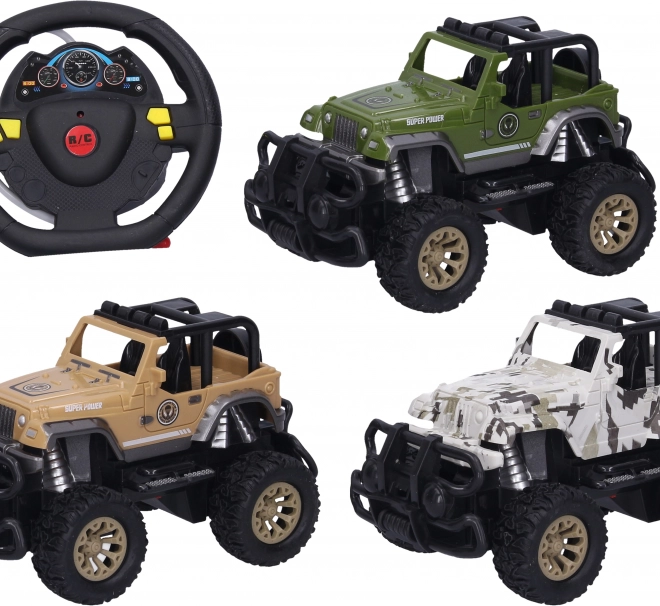 Auto RC fuoristrada con telecomando e effetti luminosi 19 cm
