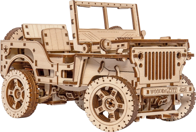 Puzzle 3D Auto Fuoristrada Jeep 4x4 in Legno