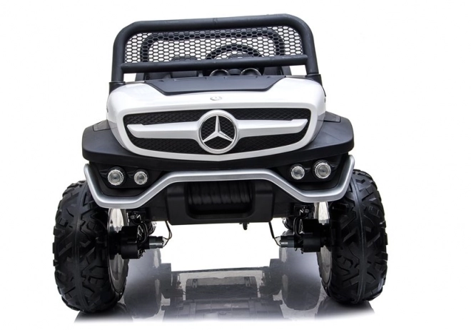 Auto elettrico per bambini Mercedes Unimog bianco