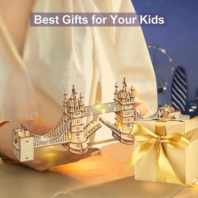 Puzzle in legno 3D Tower Bridge illuminato