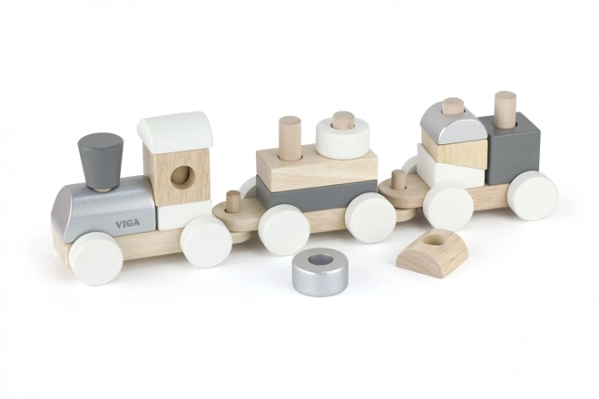 Trenino puzzle in legno