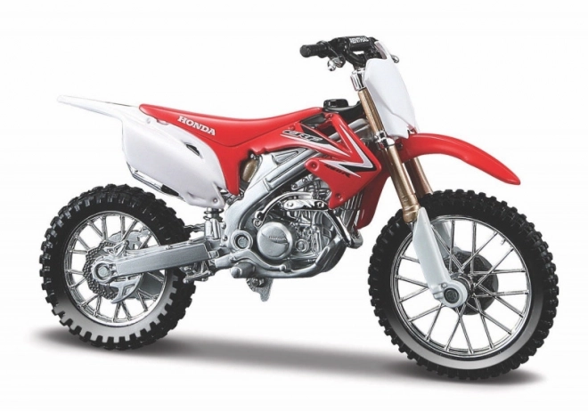 Modello di motocicletta Honda CRF 450R con supporto 1/18