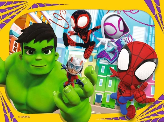 Puzzle Spidey e i suoi fantastici amici 4 in 1