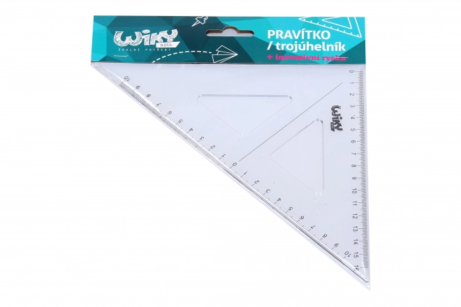 Righello triangolare trasparente con linea innovativa