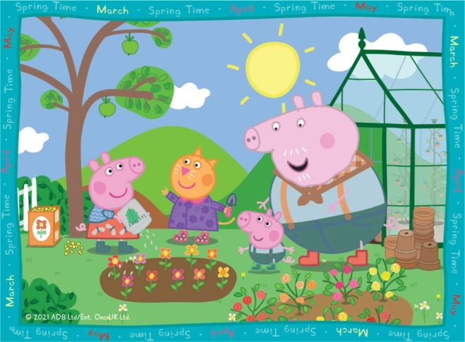 Puzzle Peppa Pig Stagioni 4 in 1 di Ravensburger