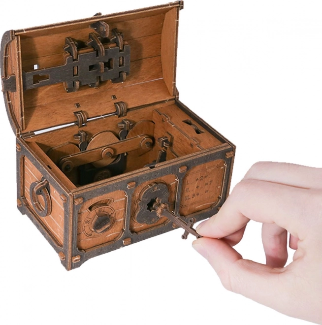 Treasure Chest Escape Room Puzzle 3D in Legno