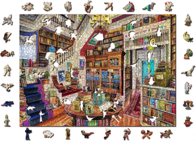 Puzzle in legno desiderio nella libreria 1010 pezzi