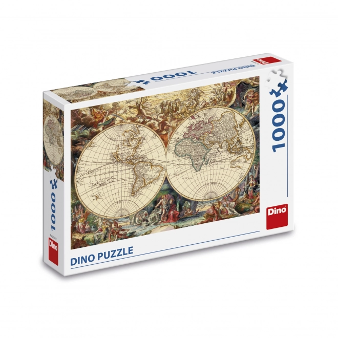 Puzzle Storica Mappa del Mondo 1000 Pezzi Dino