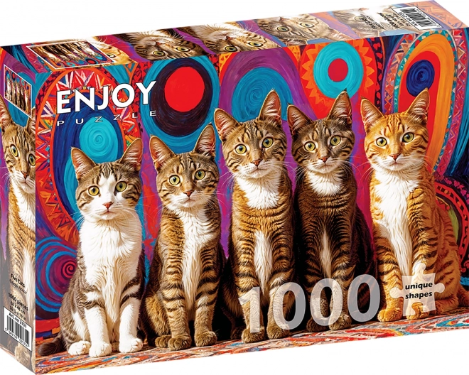 Puzzle Cinque Gatti 1000 Pezzi