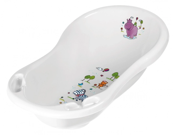 Vasca da bagno per bambini Hippo 84cm con tappo