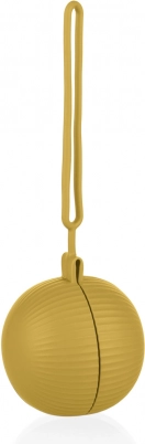 Custodia in silicone per ciuccio con chiusura, Mustard Yellow