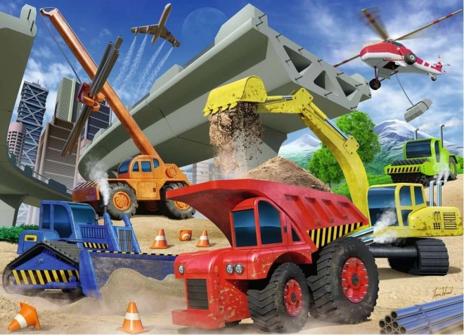 Puzzle Camion da Costruzione Ravensburger 60 Pezzi