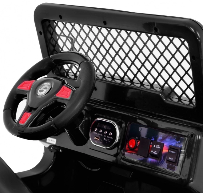 Auto fuoristrada per bambini a batteria Raptor Drifter Black + telecomando + partenza lenta + EVA + suoni Luci