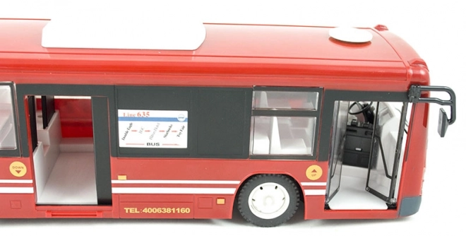 Autobus telecomandato per bambini 6+ rosso 1:20 con suoni e luci