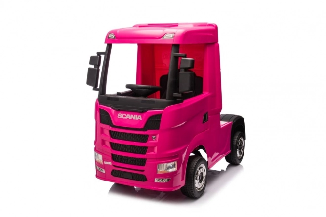 Auto elettrico Scania rosa 4x4