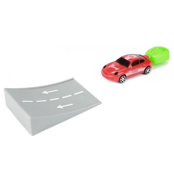 Auto con rampa a molla in plastica 9 cm varie colorazioni