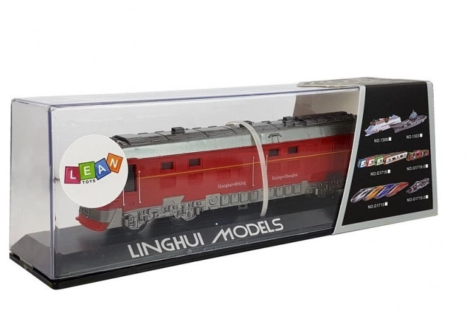 Treno giocattolo rosso con luci e suoni