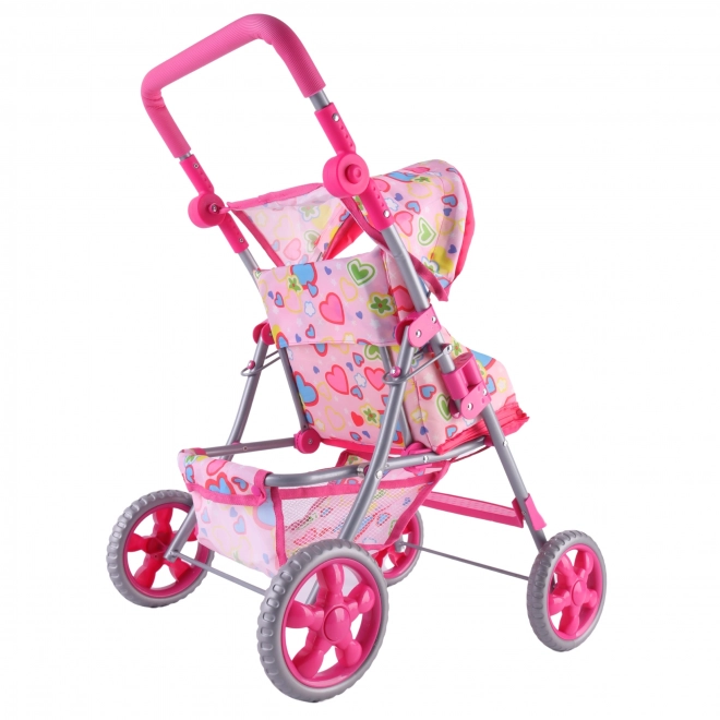 Passeggino per bambole cuori colorati Woopie