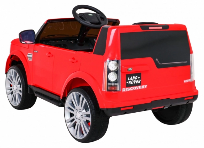Land Rover Discovery Macchinina elettrica per bambini rossa + telecomando + ruote in EVA + avvio lento + radio MP3