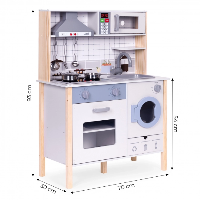 Cucina in legno per bambini ECOTOYS con suoni e luci LED