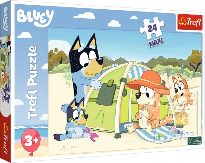 Trefl Puzzle Maxi 24 pezzi - Bluey: una giornata meravigliosa