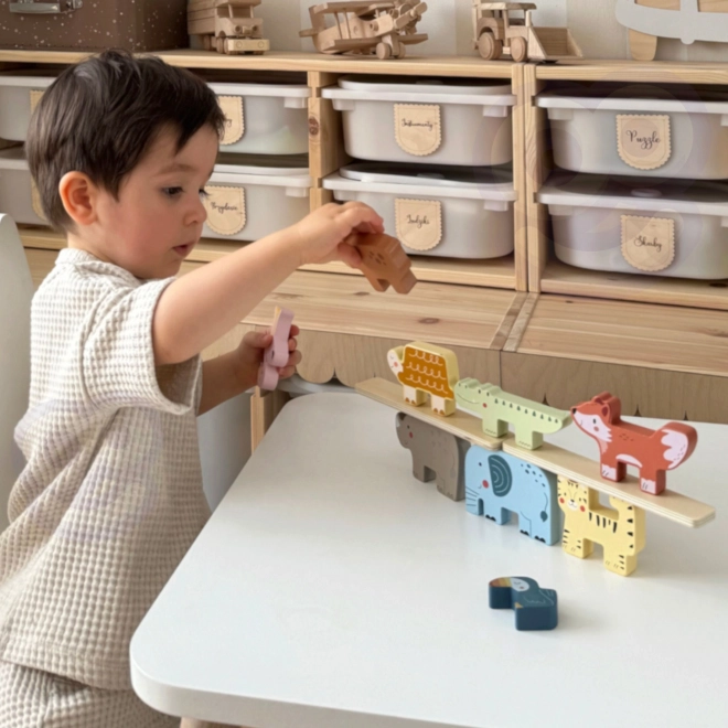 Blocchi di legno animali Montessori 9 pezzi di Tooky Toy