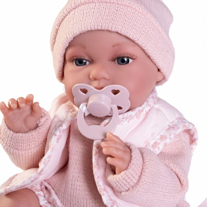 bambola realistica neonato con funzione di movimento e corpo in tessuto morbido 34 cm