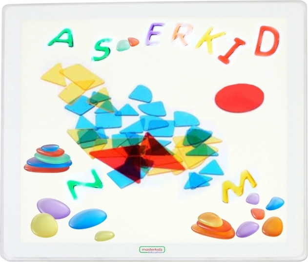 Masterkidz Pannello luminoso LED quadrato colorato + set di accessori