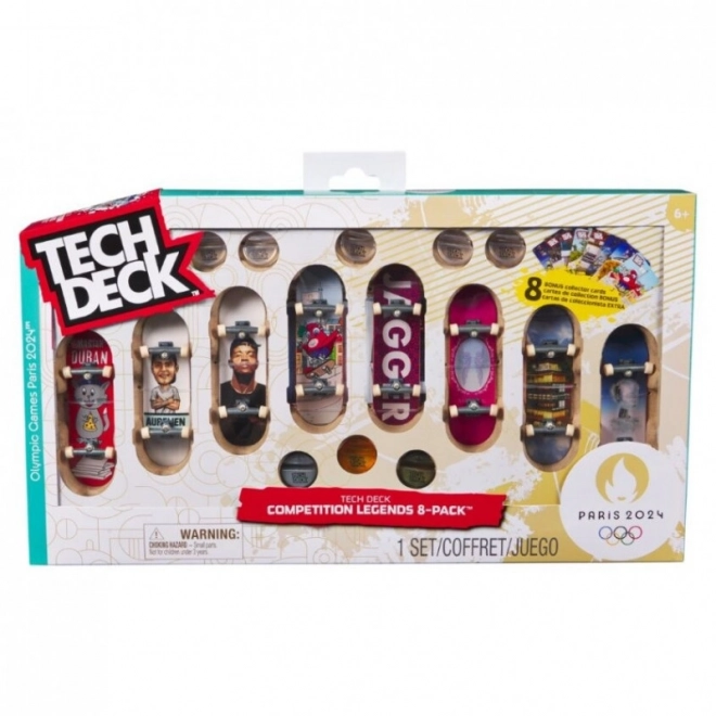 Tech Deck set di fingerboard olimpico 2024 - Confezione da 8 pezzi