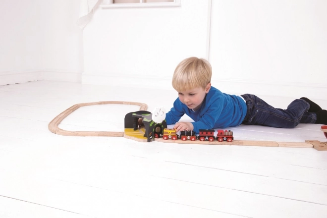 Tunel ferroviario caverna con teschio Bigjigs Rail