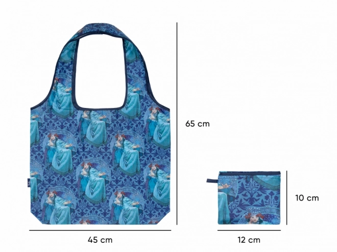 Borsa per la spesa pieghevole Hyacinte di Mucha