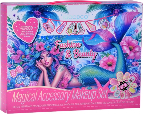 Grande set di bellezza Sirena ombretti smalti fermagli elastici per capelli