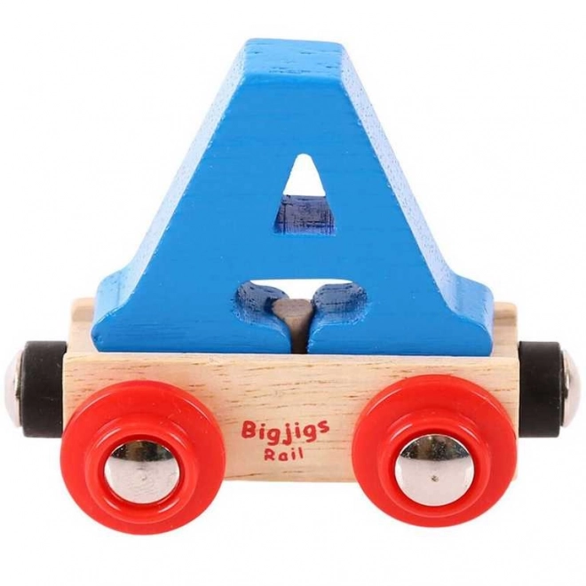 Vagone Bigjigs Rail Lettera A in legno