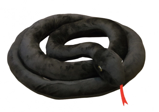 Serpente di peluche nero gigante