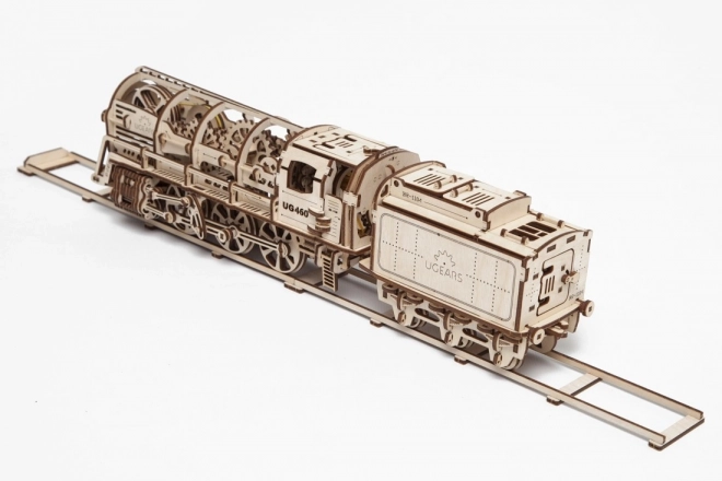 Puzzle meccanico in legno 3D locomotiva a vapore Ugears