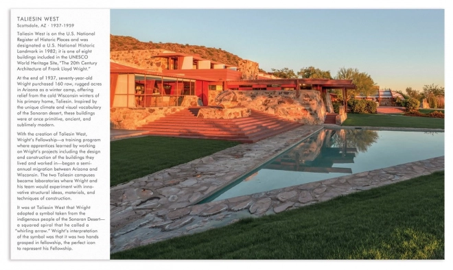 Puzzle Double Face Frank Lloyd Wright: Taliesin e Taliesin West 500 Pezzi