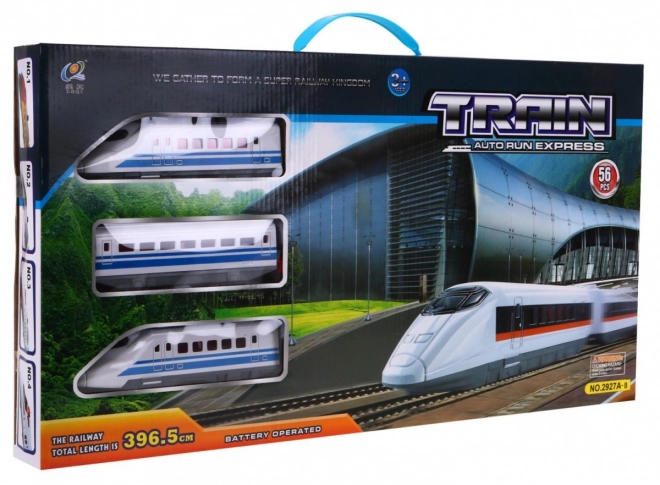 Grande treno con binari per bambini 3+ treno con vagone e accessori 56 pezzi