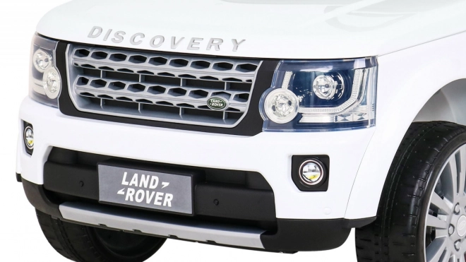 Land Rover Discovery Auto elettrico per bambini bianco + telecomando + ruote EVA + avvio lento + radio MP3