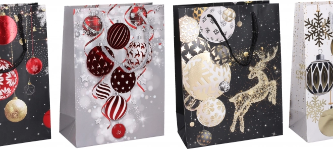 Borsa regalo S 18 × 24 × 8,5 cm – motivi natalizi