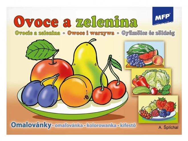 Album da colorare frutta e verdura per bambini