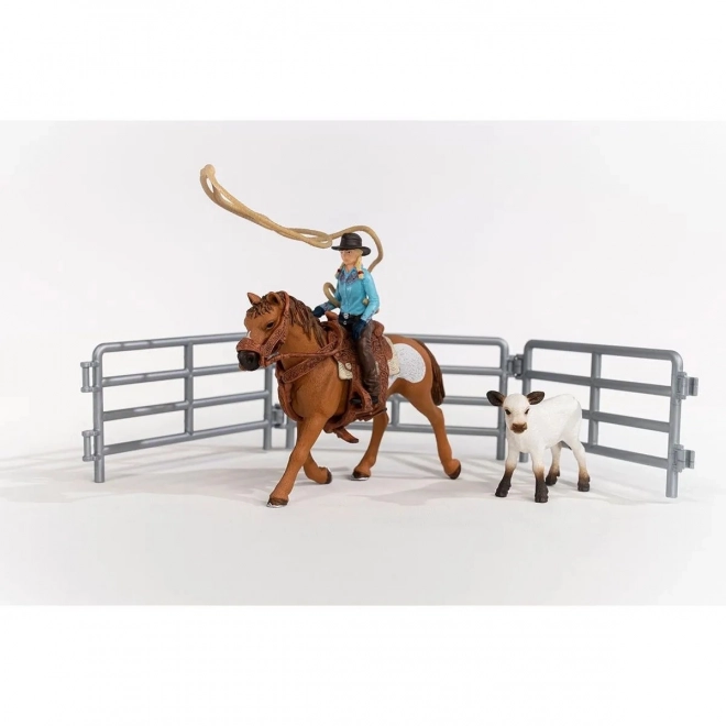 Set figure Cowboy e Cattura con Lazo Farm World