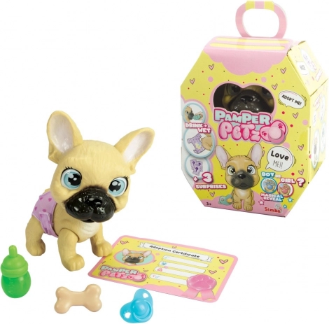 Figuretta Pamper Petz cagnolino Bulldog Francese