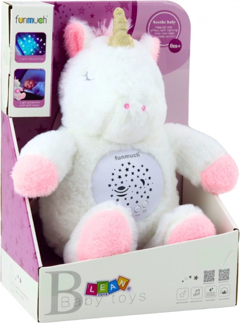 Unicorno di peluche con proiettore e melodie