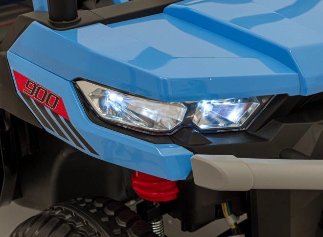 Macchinina per bambini Pick-Up Speed 900 Blue + trazione 4x4 + pala mobile + portabagagli + telecomando + pala + LED audio