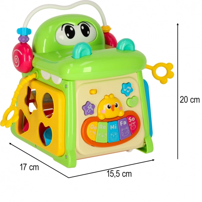 Cubo educativo con sorter e pianola Coccodrillo 4 in 1