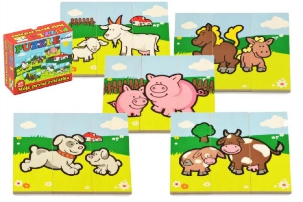 Puzzle i miei primi animali in legno