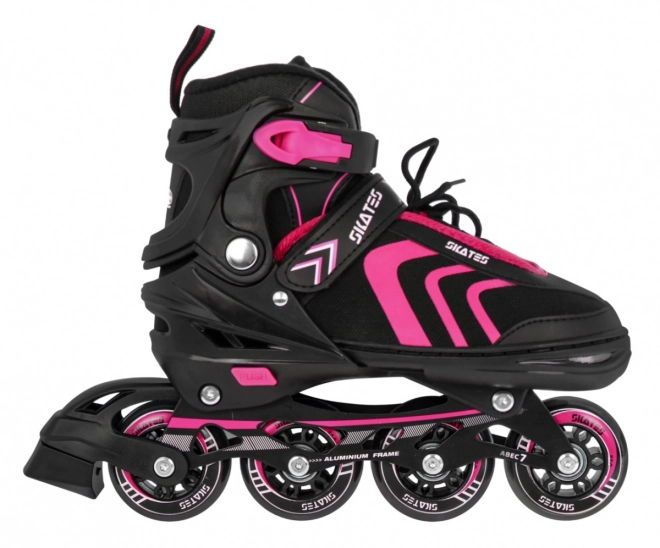 Set 4 in 1 Pattini a rotelle, rollers e pattini da ghiaccio per bambini taglia 29-33 Rosa – Rosa