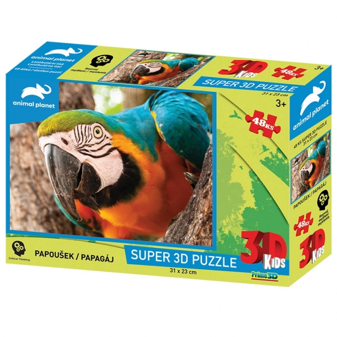 Puzzle 3D Pappagallo 48 Pezzi