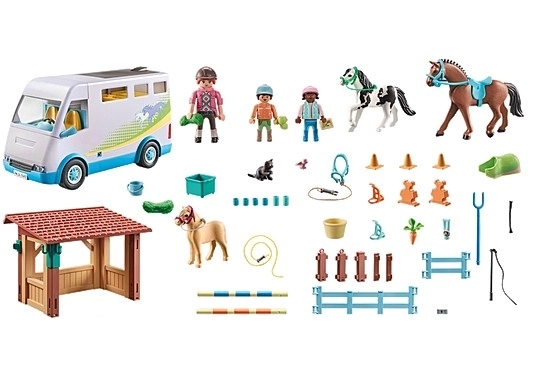 Set di figurine Cavalli 71493 Lezioni di equitazione mobili